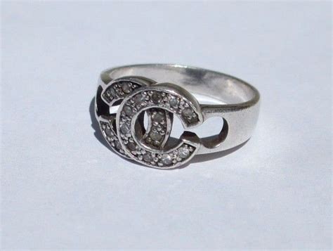 silver chanel ring|chanel sterling silver jewelry.